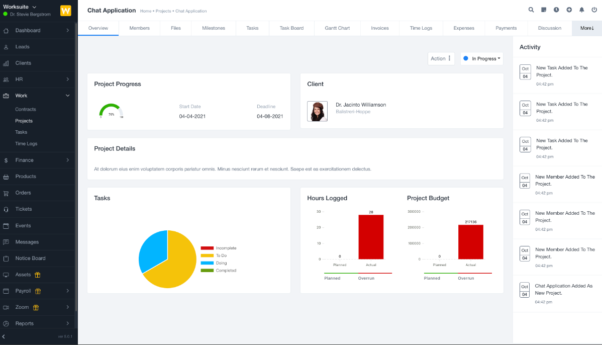 Worksuite Saas Project Management System